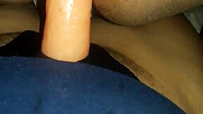 wife riding wild on huge dildo anal toy fuck!!