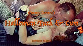 Granny Carmen's Halloween Hardcore Fuck And Creampie