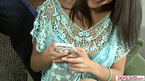 perv old man fucks stepdaughter's bff shaved pussy