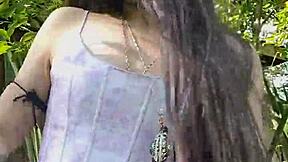 Ever Wonder What Petite Tease Does Outdoors in Sundress Away From Prying Eyes?