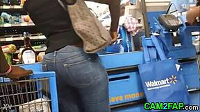 bbw ass caught shaking on secret hidden cam