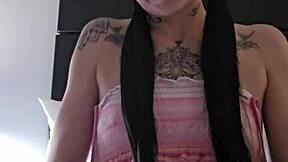 Emy angel gropes and grinds hard on her throbbing toy