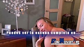 Pornovatas features Belarusian mom sucking Víctor Bloom's huge cock in Barcelona