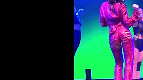 aitana dances provocatively, swaying her sexy curves in hot rhythm