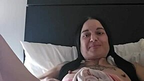 Emy angel gropes and grinds hard on her throbbing toy