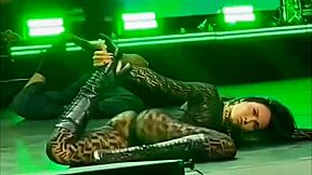 aitana dances provocatively, swaying her sexy curves in hot rhythm