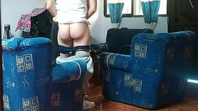 Voyeur spies latina hermanastra bent over doggystyle fucking boyfriend hidden cam