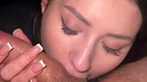 shove big load down her throat she gags swallows it all