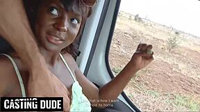 damn, this cute african college babe loves ridin big white cocks deep!