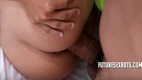 Future Looks Tiny Petite 18-Year-Old Freya Von Doom Robot Fucked Hard