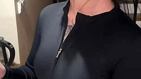 shove big load down her throat she gags swallows it all