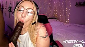 curvy white bitch shakes huge ass on massive bbc pov quickie