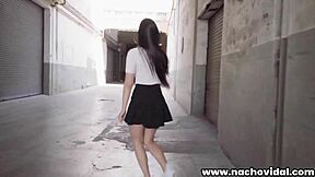 NACHO VIDAL HUNTS 18+ ASIAN PRINCESS KATANA IN BARCELONA ALLEYS!