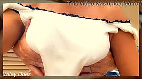 my horny husband grabs my huge tits everywhere in public!