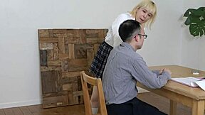 japanese teacher mistress forces student into facesitting strapon domination with foot licking