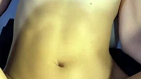 watch her belly bulge as i cum deep inside her tight pussy riding