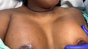 Horny doctor fucks ebony teen patient doggystyle deepthroat creampie tits cumshot hospital