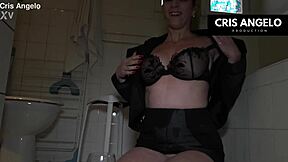 kyara nyx pisses hard after office work with cris angelo's cock