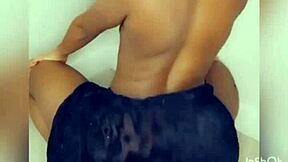 African ebony shakes big ass dancing wild