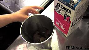 Blonde Step Sis Seduced by Feminge 4K in Steamy Cafe Fingering Session