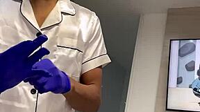 Horny doctor fucks ebony teen patient doggystyle deepthroat creampie tits cumshot hospital