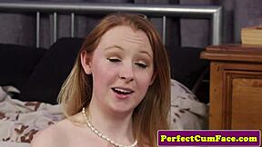 natural bigtitted brit beauty facialed after deep bj closeup