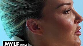 mylf seduces detectives with tight big tits body gets spit-roasted deepthroat facial interrogation parody