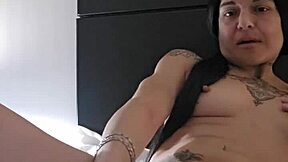 Emy angel gropes and grinds hard on her throbbing toy