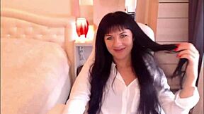 Small tit brunette helga muah jessy strips lingerie stockings teases rips clothes sexy