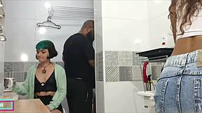 brazilian brunette slut fingers ass pussy spreads wet for neighbor interracial