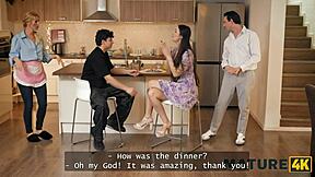 Mature Lynna Nilsson Fucks Boy's Virgin Cock In Kitchen