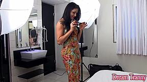 Tgirl Larissa Albuquerque's Ass Drenched in Cum After Threesome