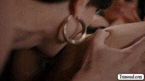 Cute Shemale Ravages Busty Bestie!