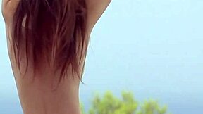 babe fingers wet pussy and rides dildo in ripped clothes solo tease