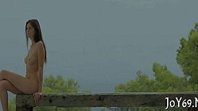 babe fingers wet pussy and rides dildo in ripped clothes solo tease