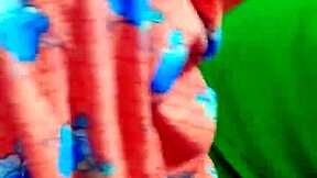 peeking at indian bhabhi changing saree reveals her big pussy lips and monster cock ride