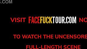 colombian maid deepthroats fat monster cock against hotel wall for sloppy tip