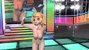 Hey, check out Kagamine Rin's huge tits and ass fully nude