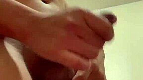 damn this latina trans babe jerks off so good watch her stroke that cock