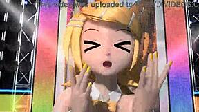 Hey, check out Kagamine Rin's huge tits and ass fully nude