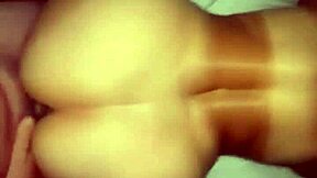 homemade latina slut's huge ass gapes from anal to mouth with cum dripping tits