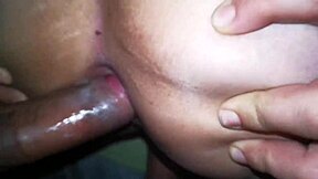 homemade colombian anal creampie: brother-in-law fills gaping ass doggystyle rough.