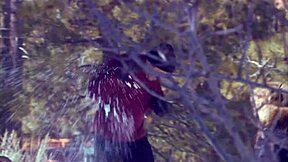 Blonde Milf August Deepthroats and Fucks New Boyfriend Doggystyle in Fishnets