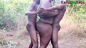 Sexy Ebony Eastsidebabe Dances Then Rides Two BBCs Outdoor! Creampie Doggystyle on Bush in Public!