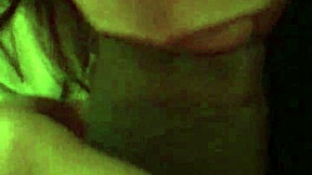 Mature White Trash Slut Deepthroats Small Black Cock in Closeup Blowjob