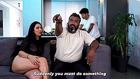 my big-bottomed stepmother finally gets what her husband won't give from her stepson