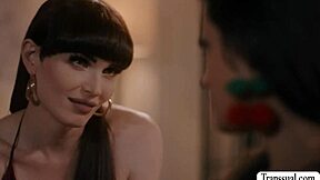 Cute Shemale Ravages Busty Bestie!