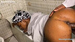 lucky plumber's monster cock bangs skinny beauty by the pool