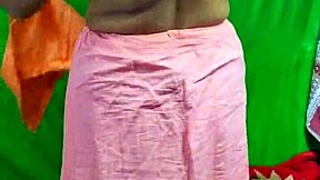 peeking at indian bhabhi changing saree reveals her big pussy lips and monster cock ride