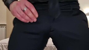 italian dress slut moans dirty while pissing on huge cock